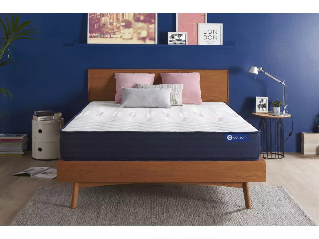 ACTISOM Matelas 180x200 Ressorts ensachés et Mémoire de forme 5zones de confort