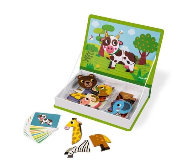 JANOD Animals Magneti''book, 3 år, Kartong, Grønn