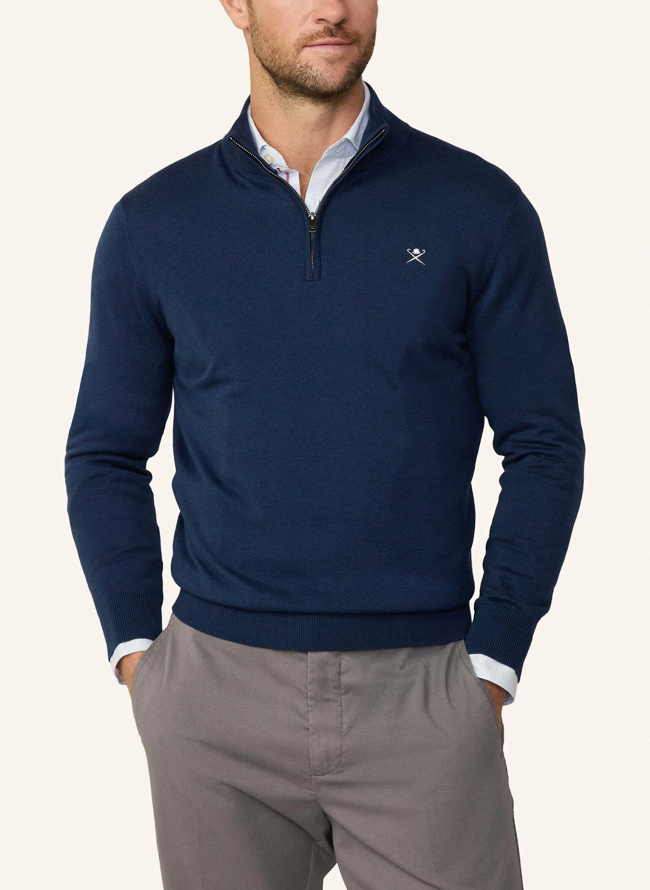 HACKETT LONDON Pullover COTTON SILK HZIP
