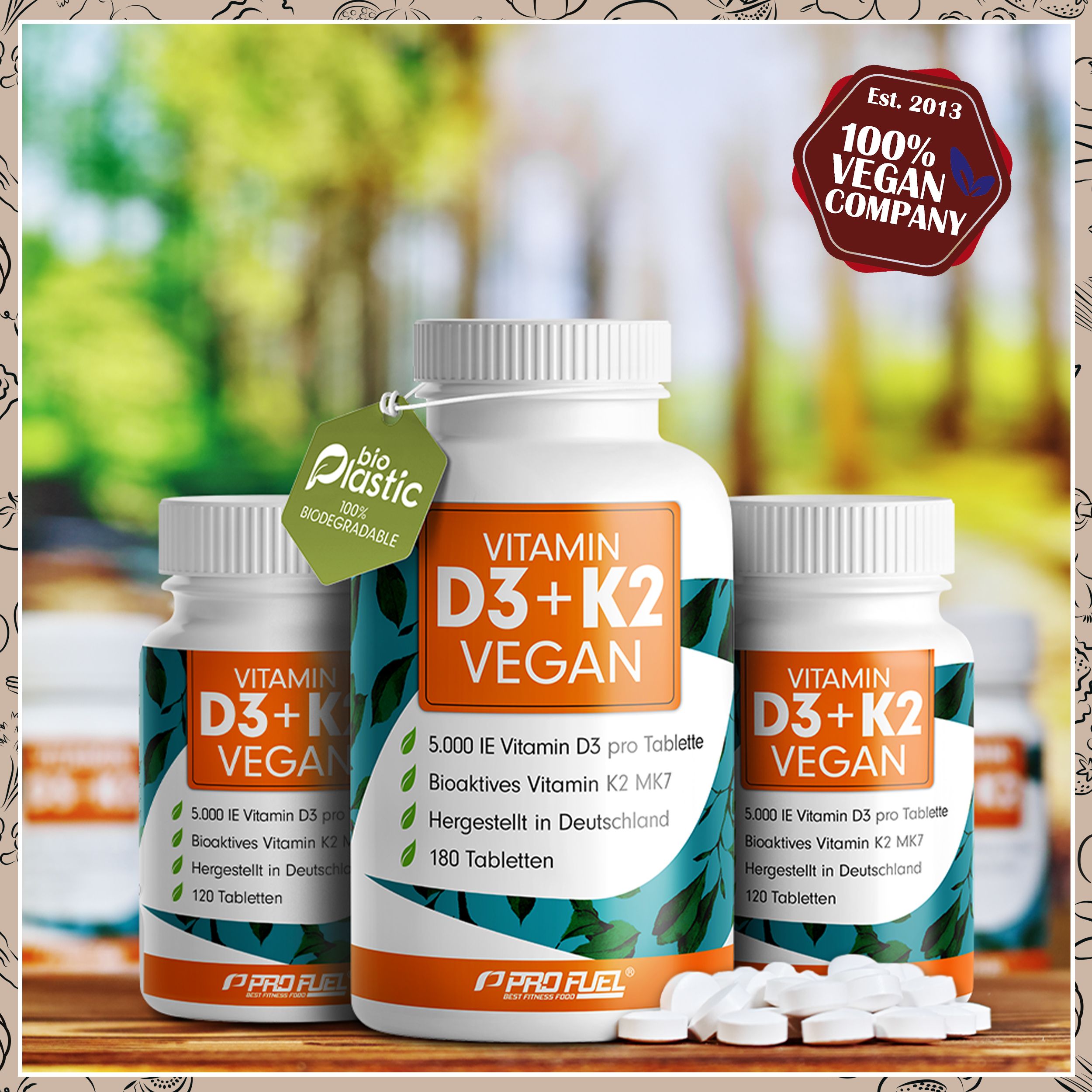 ProFuel - VITAMIN D3 + K2 Tabletten