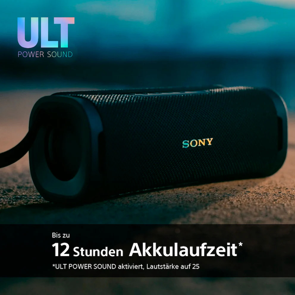 ULT Field 1 Bluetooth Lautsprecher Wireless Speaker IP67 mit Tragegurt (SRSULT10B.CE7) - Schwarz