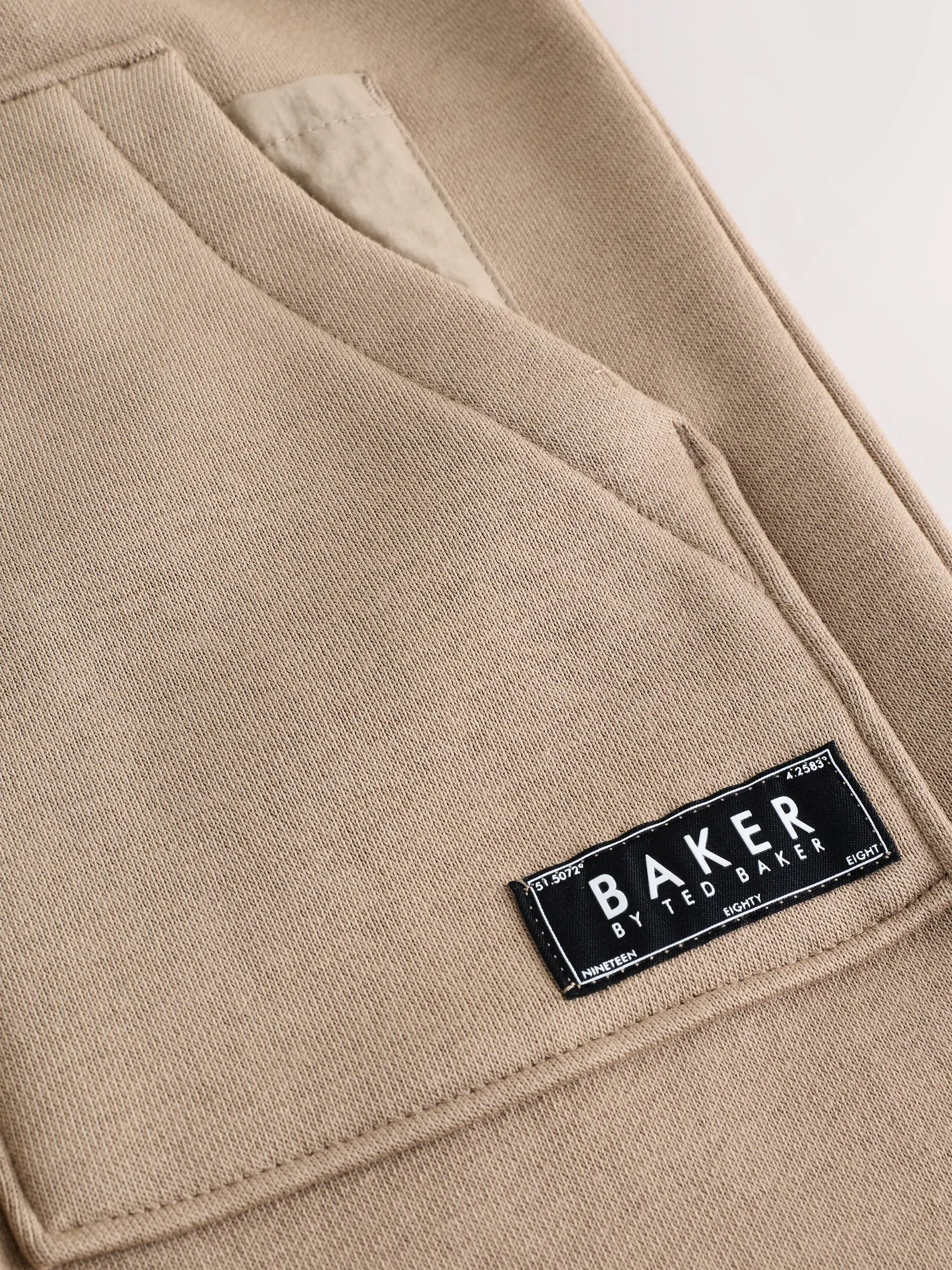 Pastelgeel - Baker by Ted Baker Zip Through Hoodie T-Shirt And Joggers 3 Piece Set