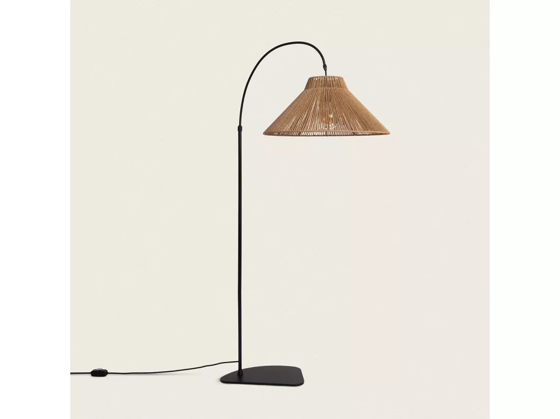 Lampadaire Extérieur Métal et Corde Montreal Naturel