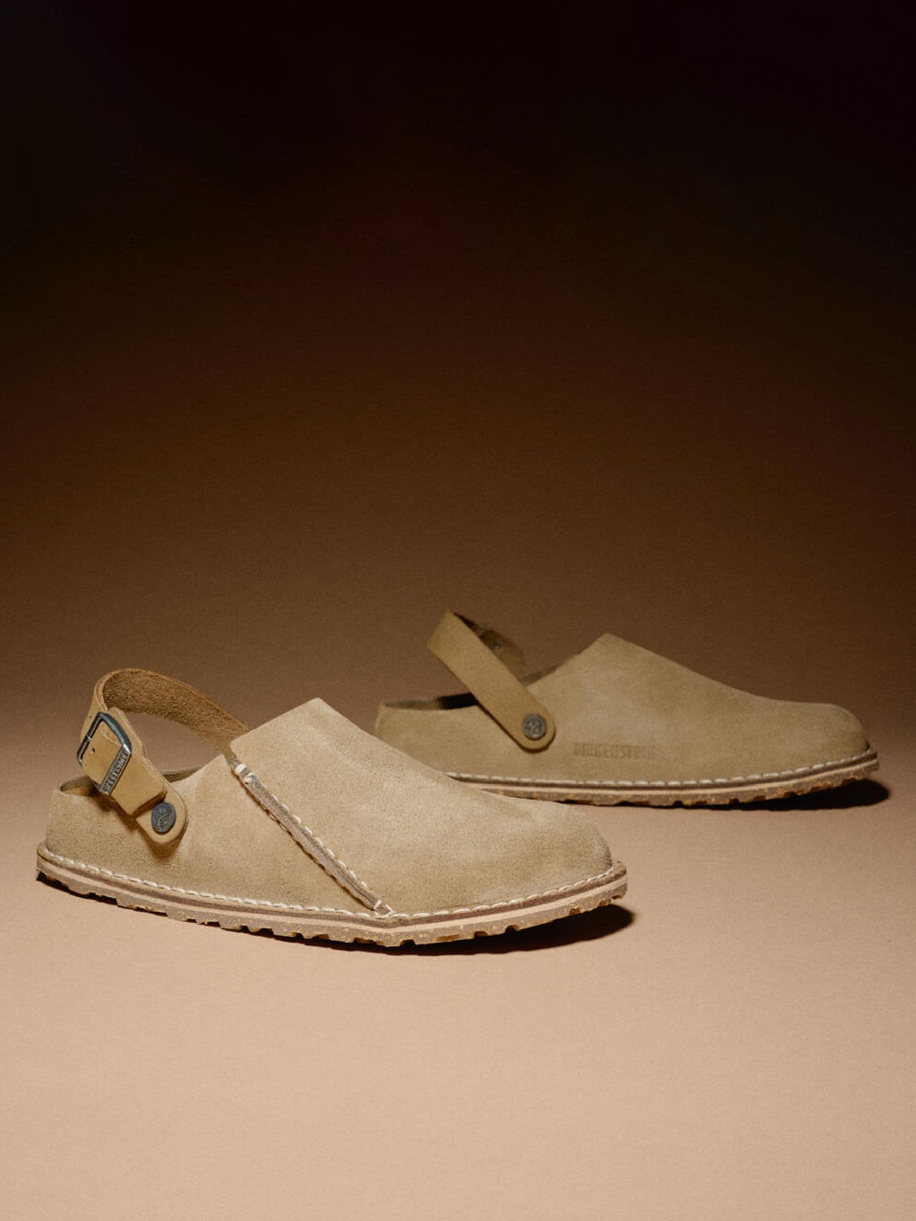 Lichtbruin - Birkenstock Lutry Premium LEVE-klompen