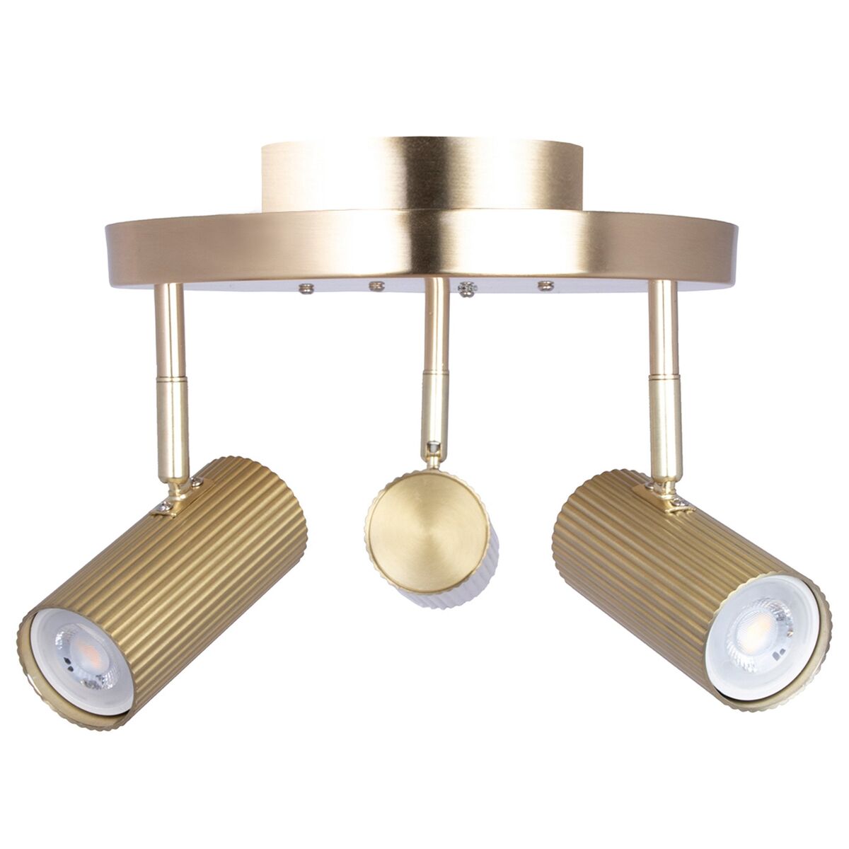 Hubble 3 taklampe, børstet messing