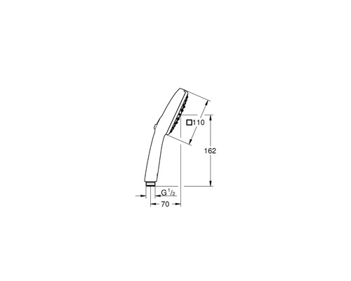 Handdouche Grohe Quickfix Vitalio Comfort 110 III ovaal 110 x 110 mm chroom 26092001