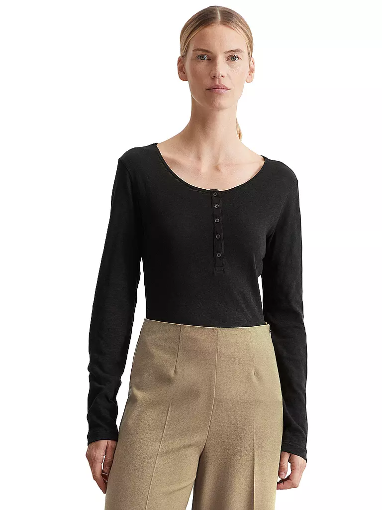MARC O'POLO Langarmshirt  schwarz
