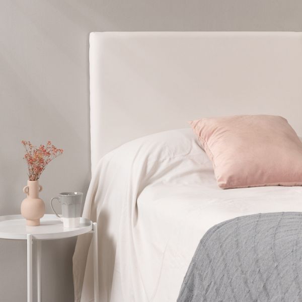 Cabeceira Smooth Couro Sintético para Camas de 105 e 90 cm Branco