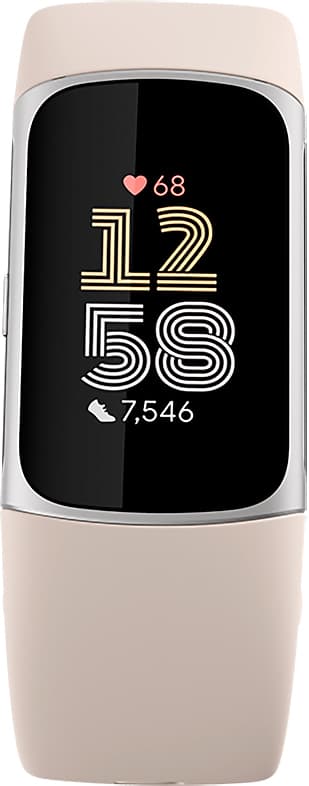 Fitbit Charge 6 aktivitetsmåler (sølv/beige)