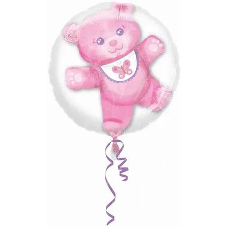 amscan Folienballon Teddy Girl 3D Bubble, 60 cm