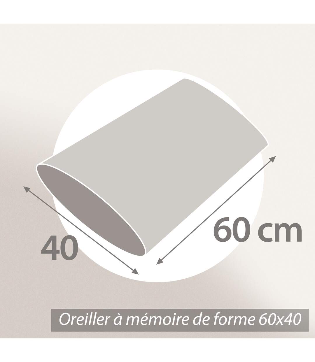 Oreiller 45x70 cm PILO Visco-végétal à mémoire de forme