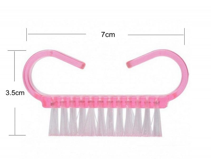 (2er Set) Nagelbürste Nail Brush Handwaschbürste mit Griff - Rosa
