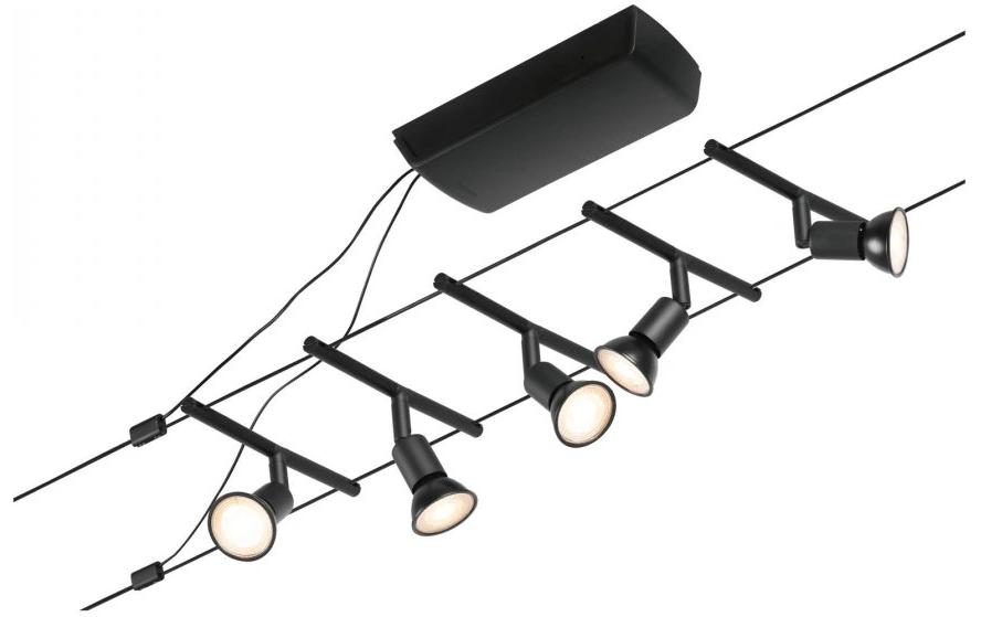 CorDuo Seilsystem Salt Basisset GU5.3 max. 5 x 10 W<br>Schienenlichtschranke