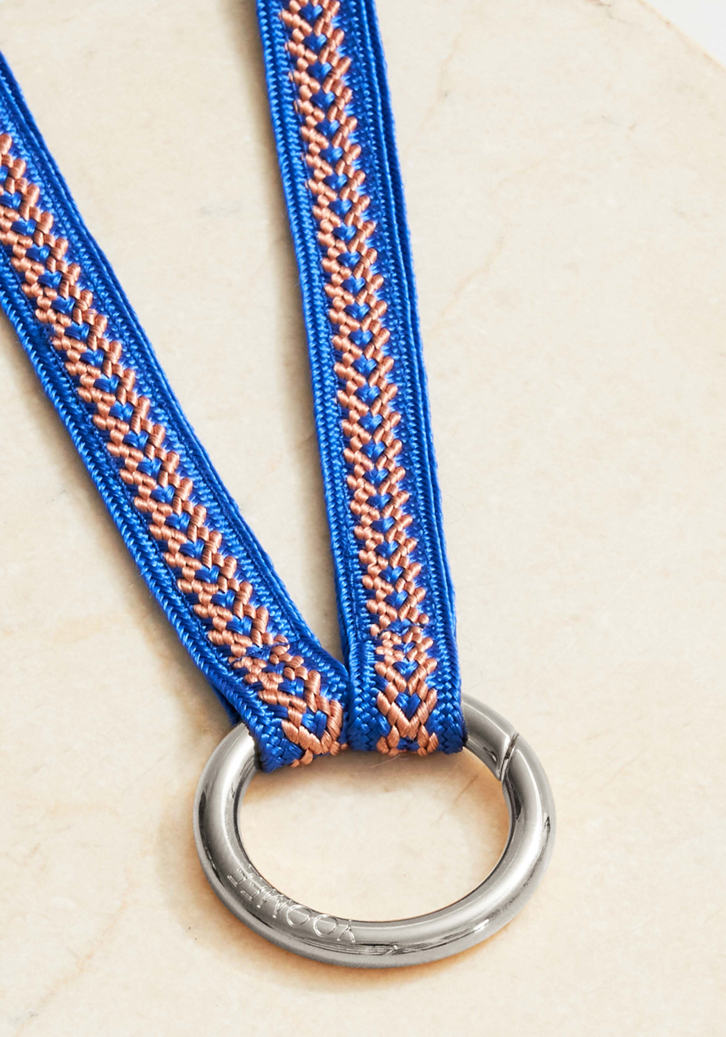 YOOMEE Schlüsselband Keychain Zahra Majorelle Silver