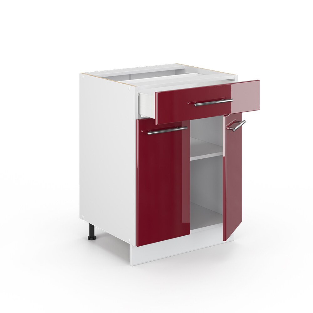 VICCO Schubunterschrank 60 cm Bordeaux Hochglanz Küchenschrank Hängeschrank Küchenzeile Fame-Line