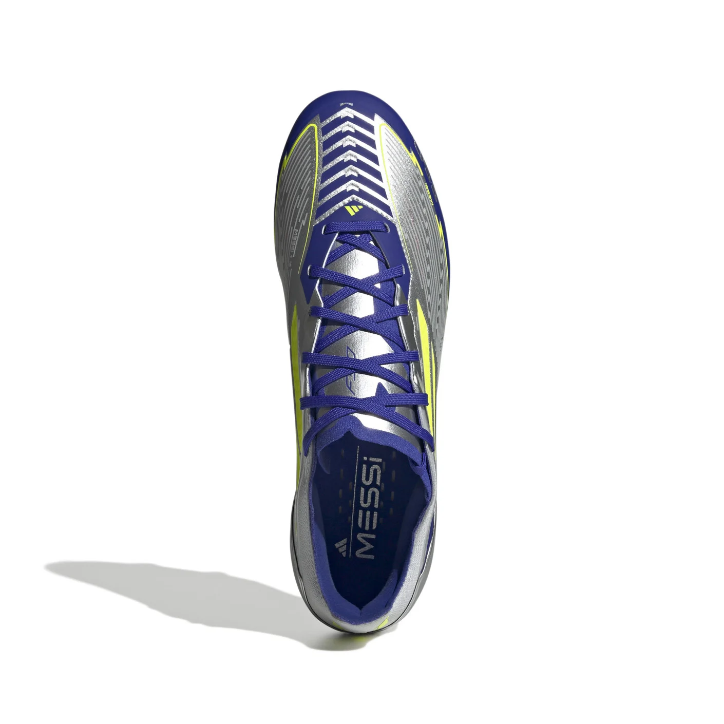 Adidas F50 Messi Pro Gras Voetbalschoenen (FG) Zilver Donkerblauw Geel