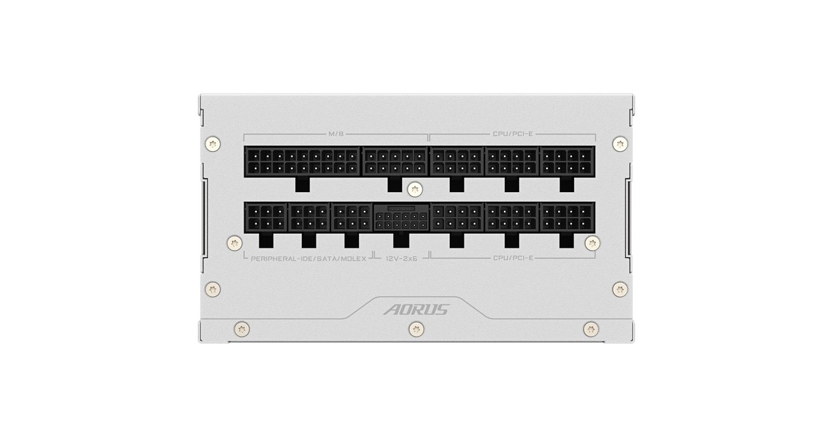GIGABYTEAORUS ELITE GP-AE850PM PG5 ICE modulaire 850 watt voeding   (Wit, 1x 12VHPWR, 6x PCIe)