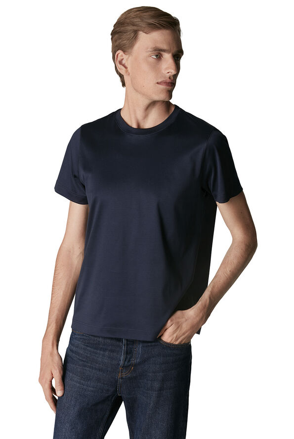 ETON Navy Blue Filo di Scozia T-shirt Blå