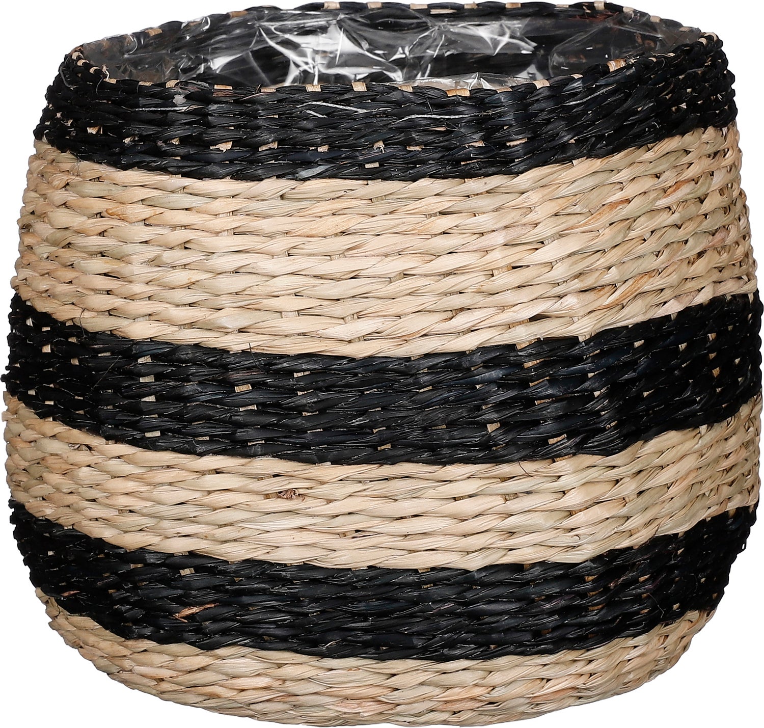 Mica Decorations plantenmand Hamar naturel / zwart D 20 x H 16 cm