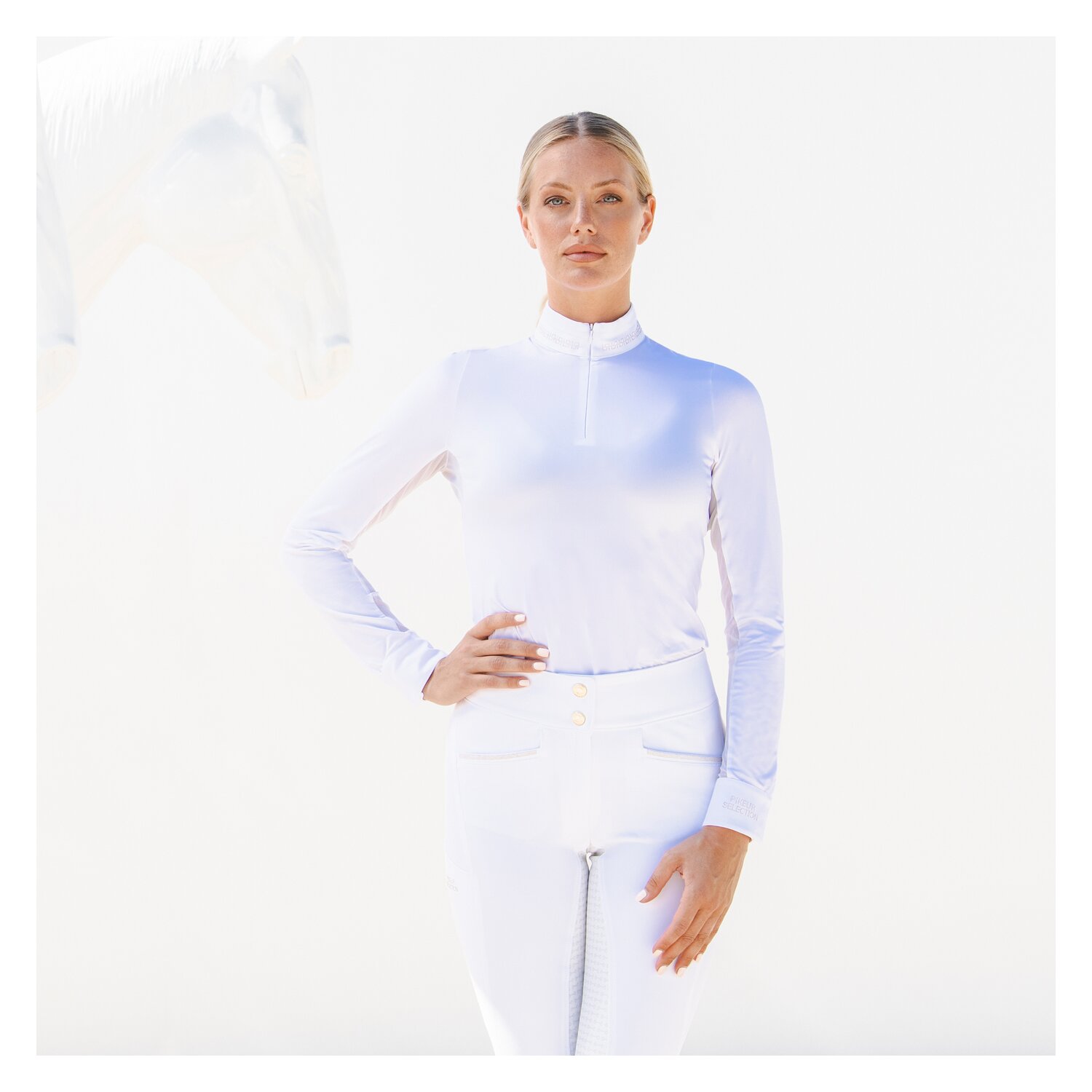 PIKEUR Langarm-Turniershirt Virgine Competition  - white - 44