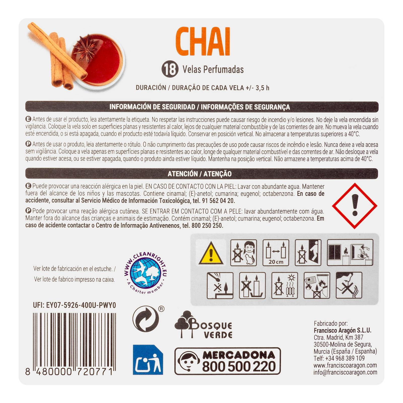 Bougie parfumée Chai de la forêt verte