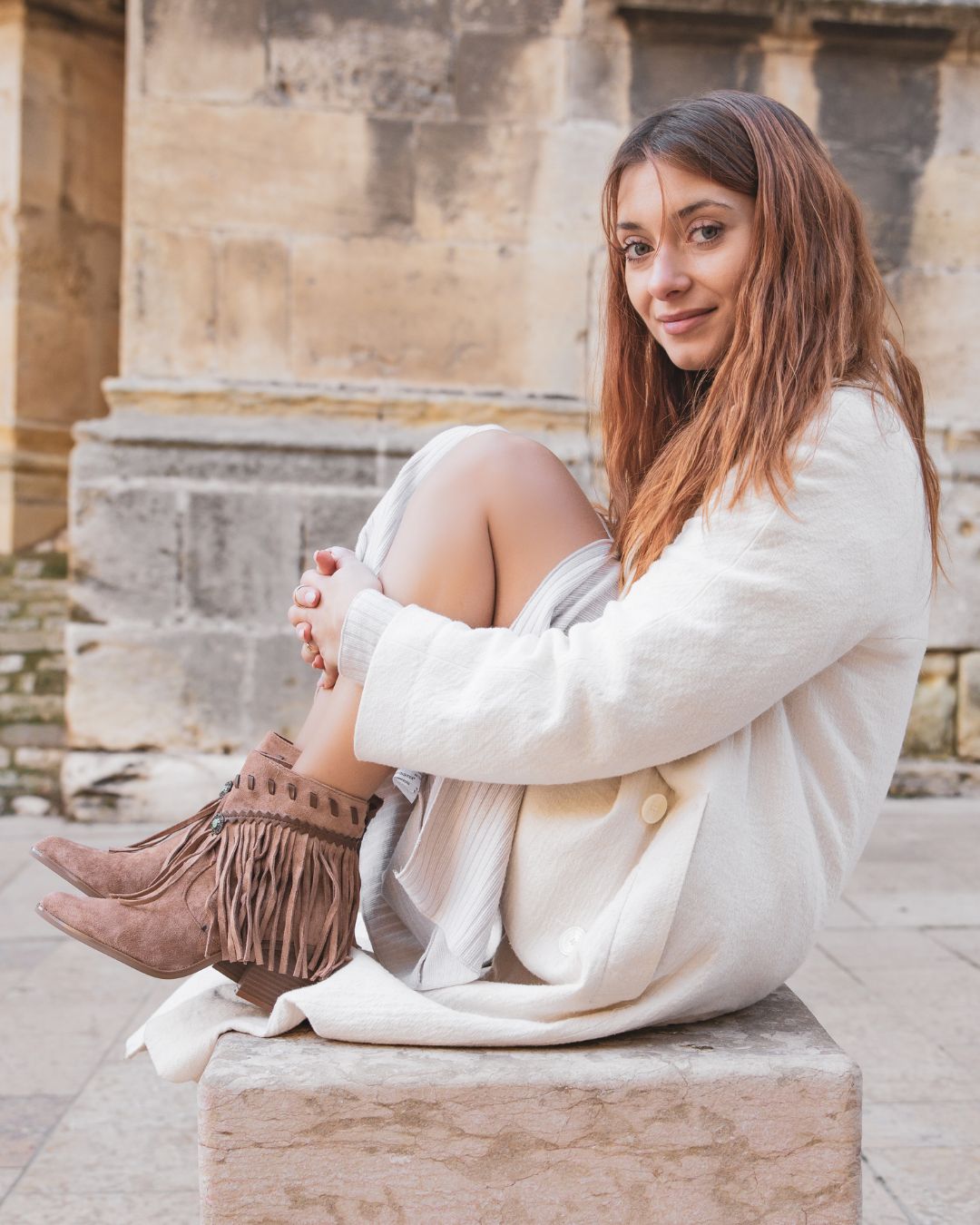 Bottines femme camel à talon - Alma