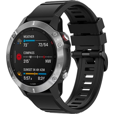 Fixed silikonerem til Garmin Smartwatch - sort