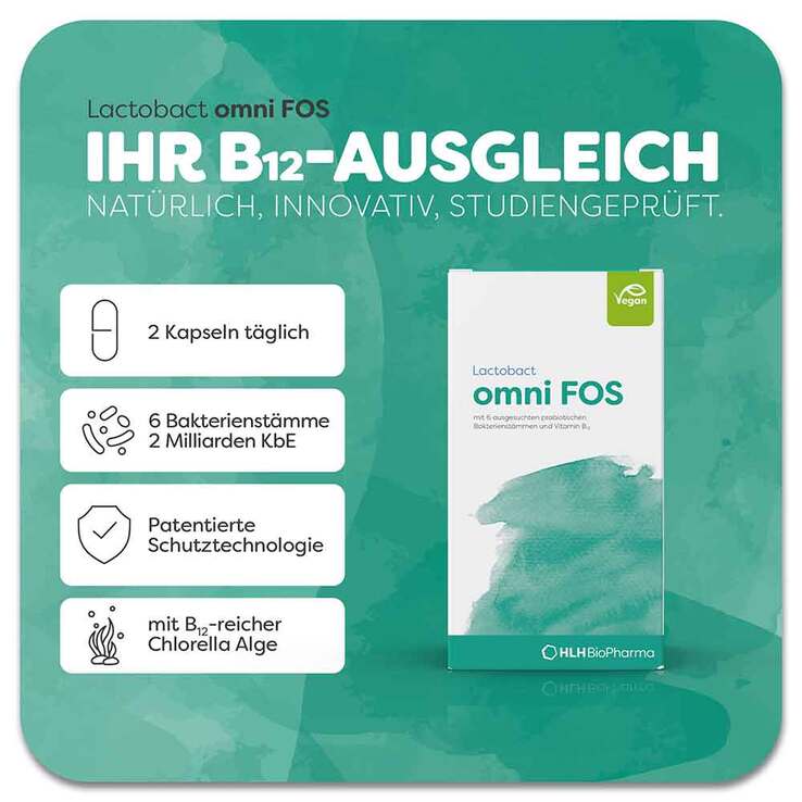 Lactobact omni Fos magensaftresistente Kapseln, 60 St