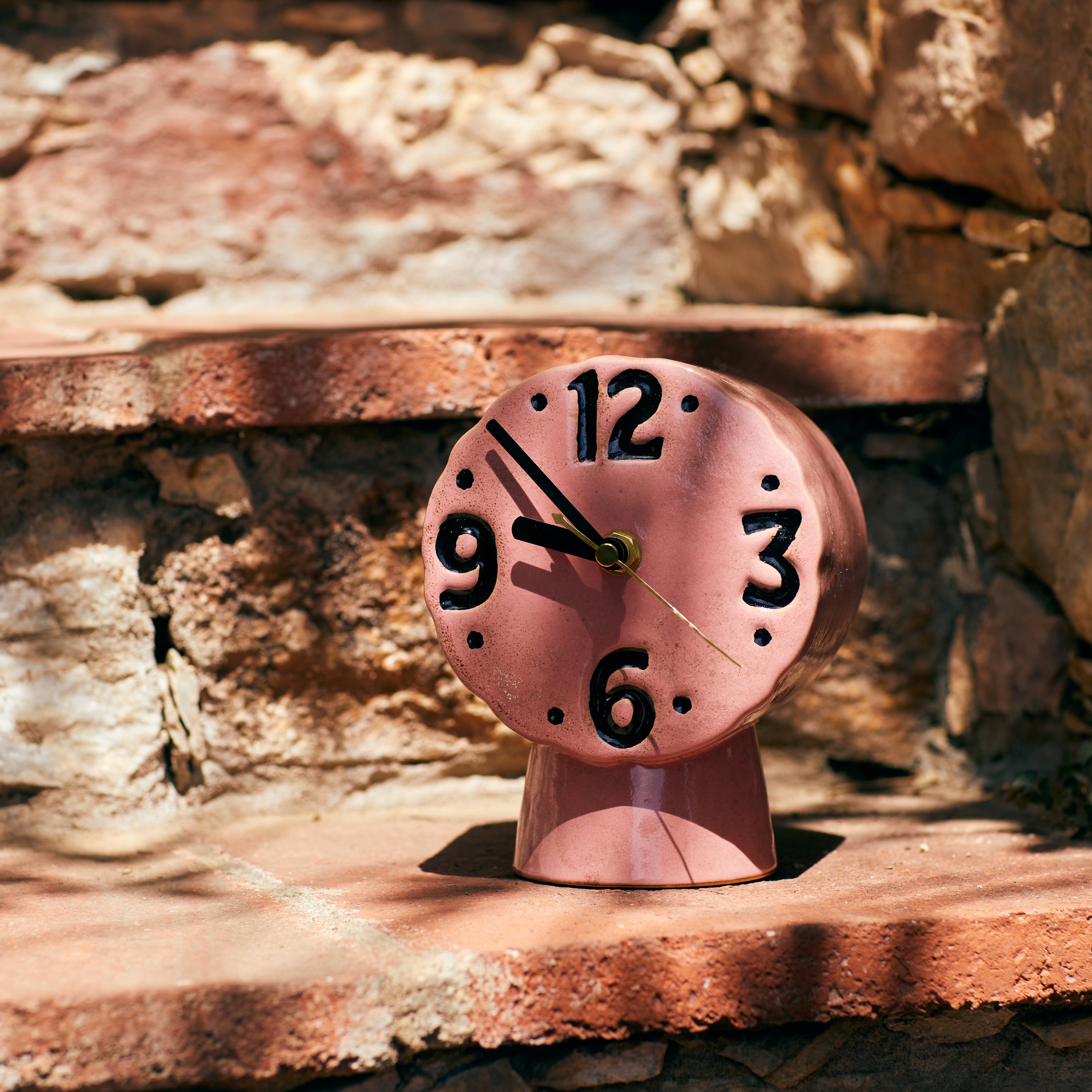 HKliving Retro Ceramics Tafelklok - Pink