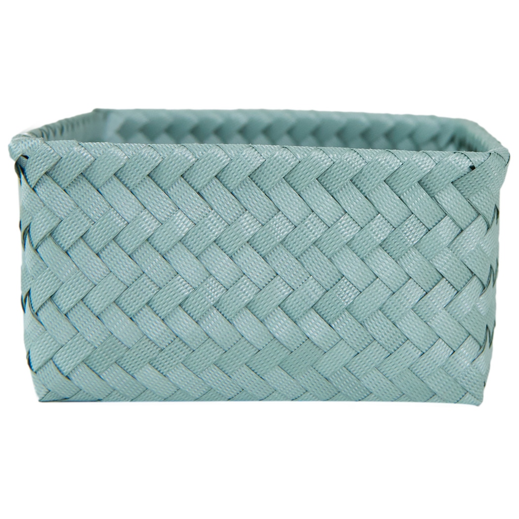 Prénatal mandje vierkant fishbone turquoise
