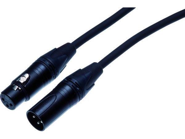 Contrik XLR-Kabel XLRm-XLRf 25 m, Schwarz Mikrofon-/Linekabel, XLR 3 Pole, male auf XLR 3 Pole, female