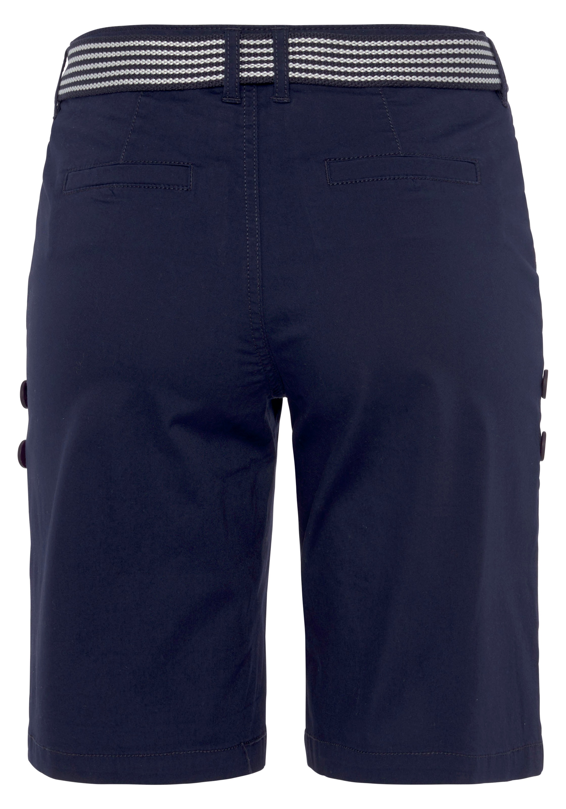 DELMAO Chinoshorts  zum Krempeln, mit passendem Gürtel