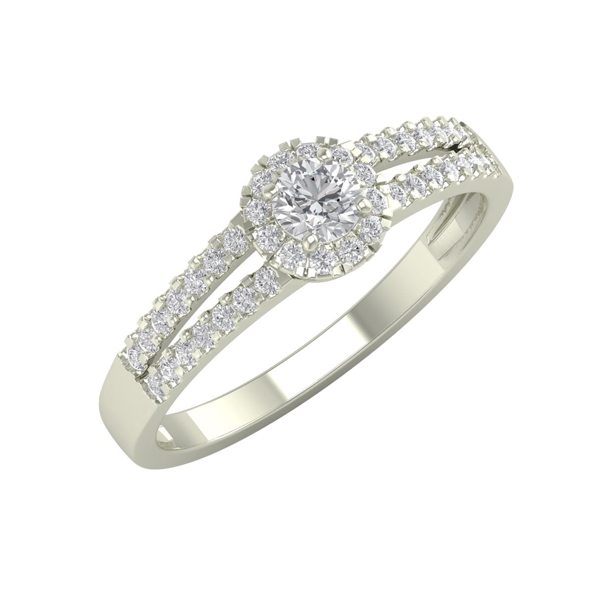 Bague ADEN Or 750 Blanc Diamants 1.902grs