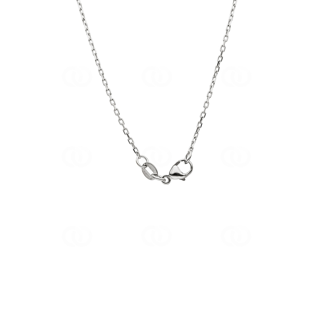 Ankerkette geschliffen 750/18 K Weissgold 1.4mm