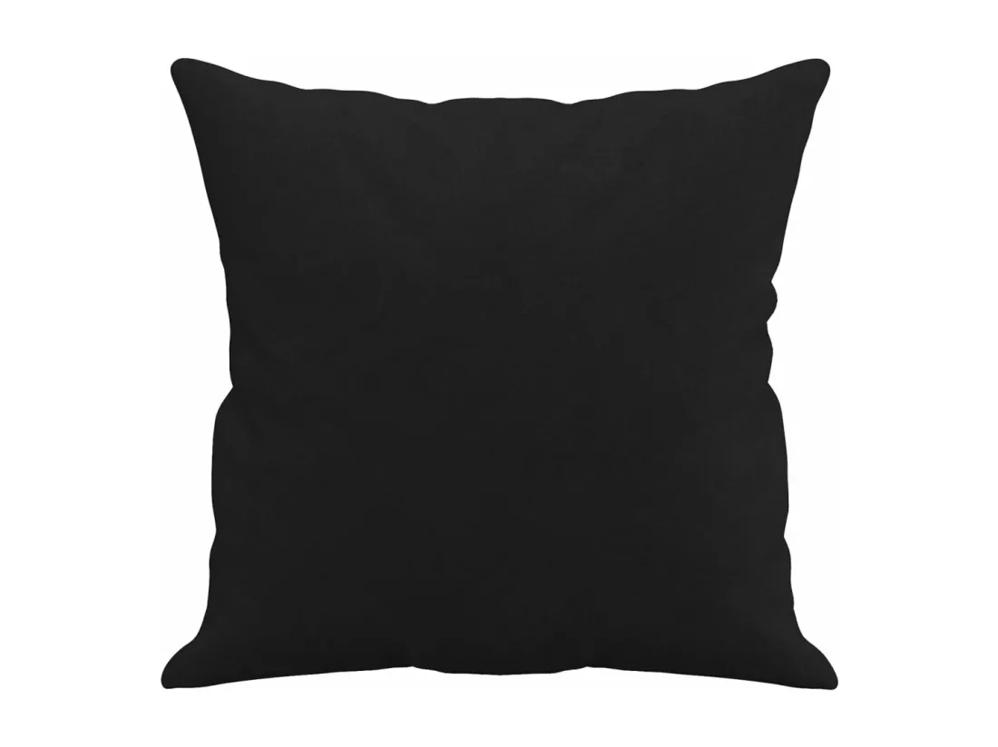 Canapé 3 places avec oreillers noir 180 cm tissu microfibre