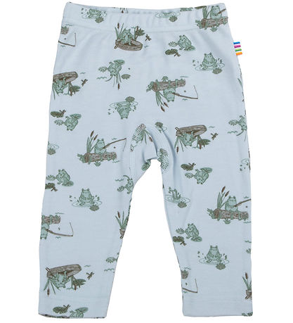 Joha Leggings - Bambus - Hellblau m. Frösche