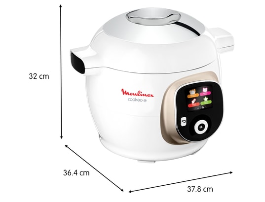 MOULINEX - Multicuiseur Cookeo+ Blanc et Moule 180 recettes YY5412FB