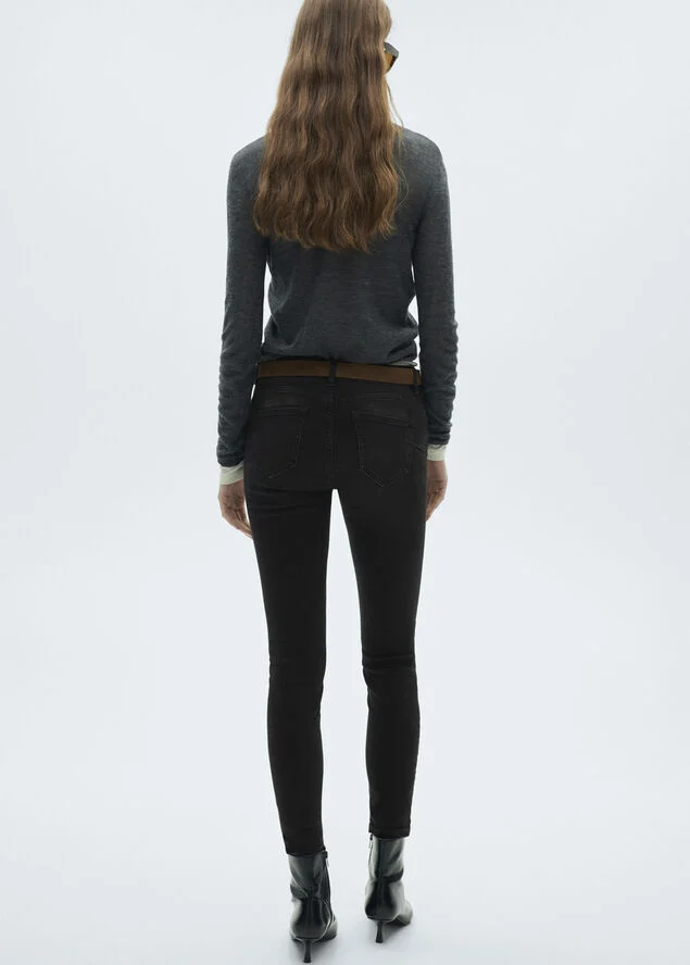 MANGO Mid-rise skinny Pushup jeans Open grey