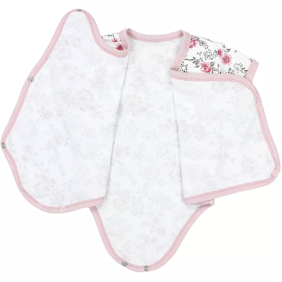 TupTam Baby Mädchen Kurzarm Wickelbody 5er Set altrosa