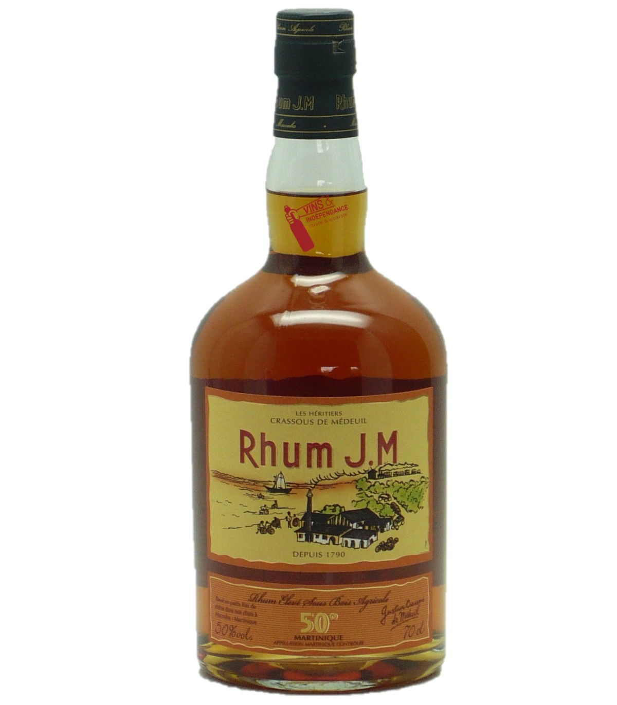 Rhum JM élevé 1an sous bois 50%
