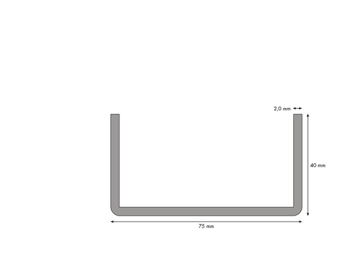 Knauf UA verstevigingsprofiel 2600 x 75 x 40 mm