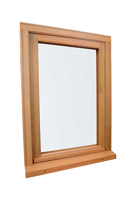 Fenêtre bois 1 vantail GoodHome - l.60 x h.60 cm, tirant gauche
