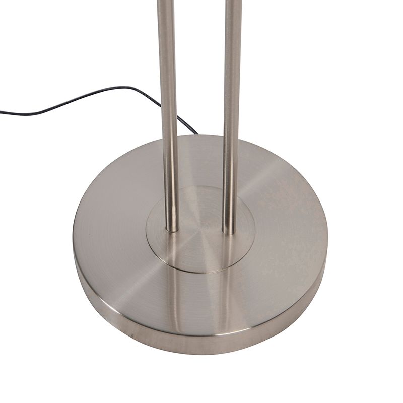 Vloerlamp staal met leesarm incl. LED en USB-poort - Sevilla
