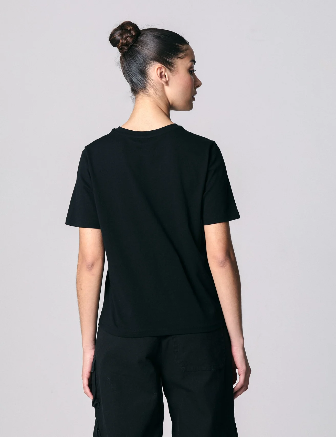 T-shirt à message noir