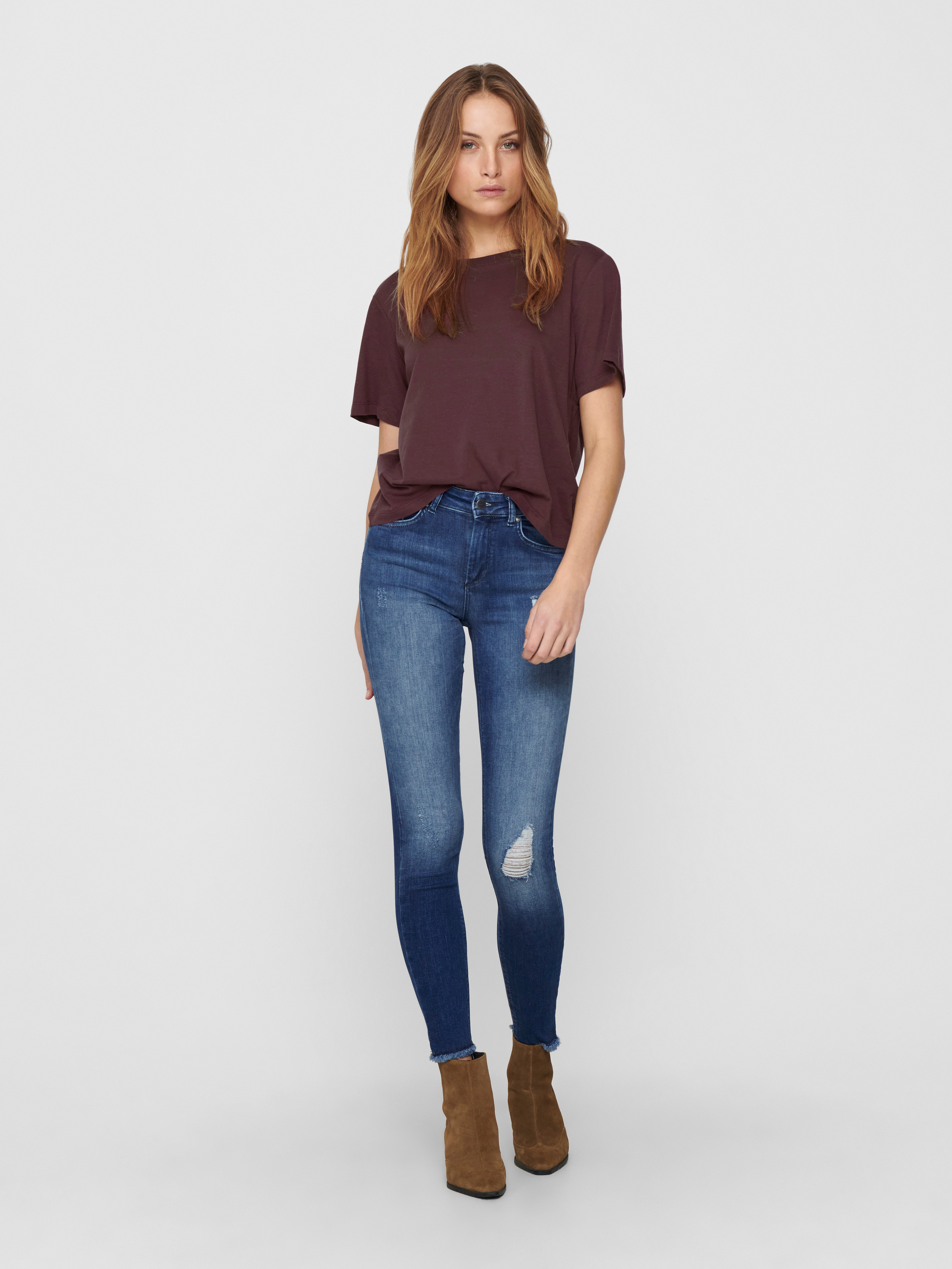 ONLBLUSH Mittlere Taille Skinny Fit Jeans Medium Blue Denim