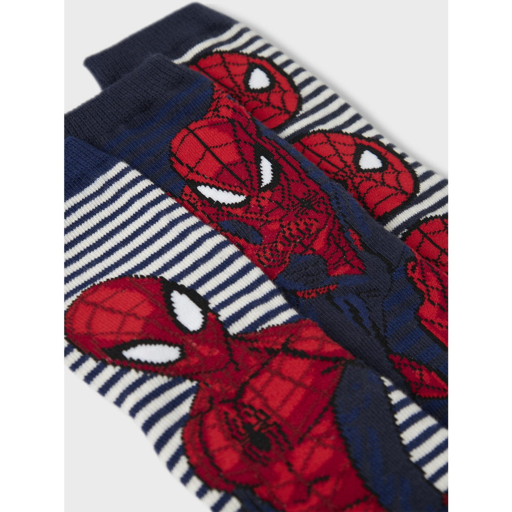Køb Name It Navy Blazer Nmmadus Spider 3-Pak Strømper Mar