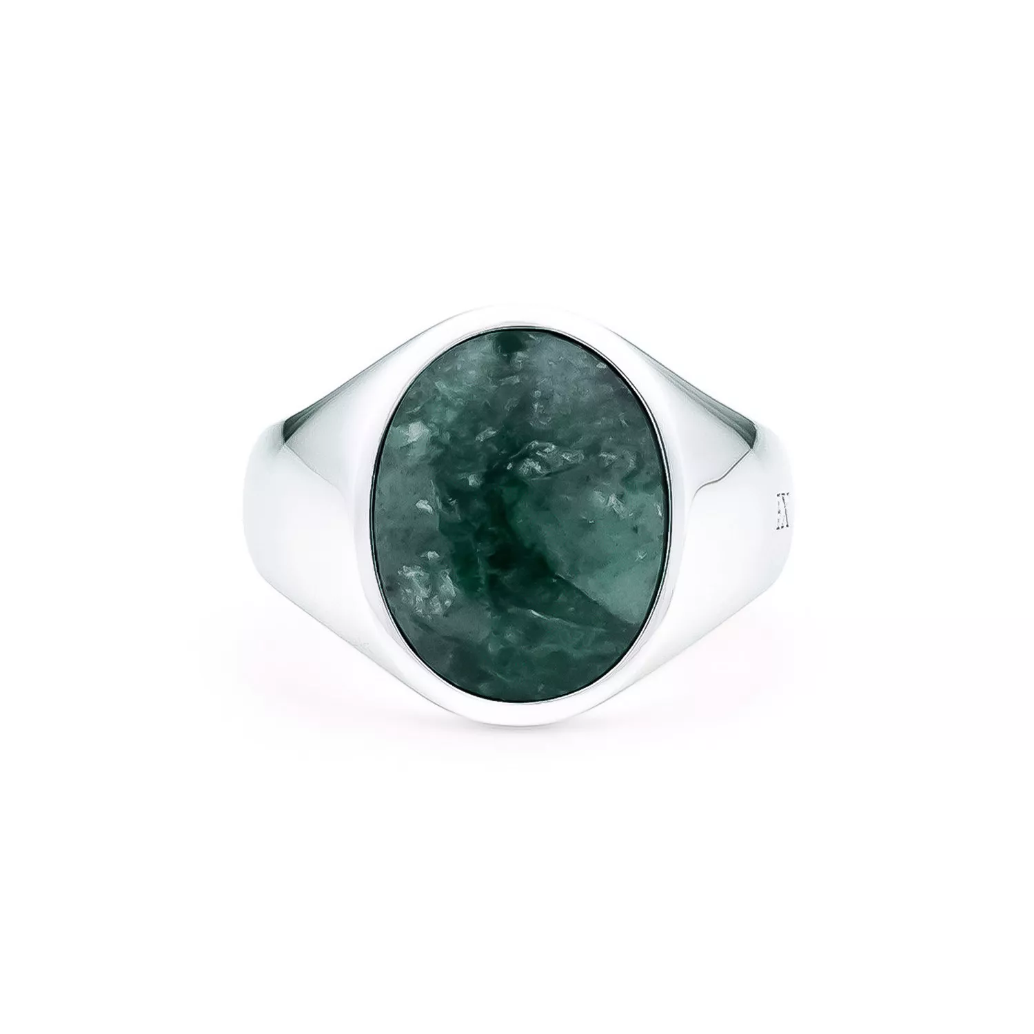 IX Studios Oval Signet Marble Ring 22 kt. Sølv DMN0337RHGRMA