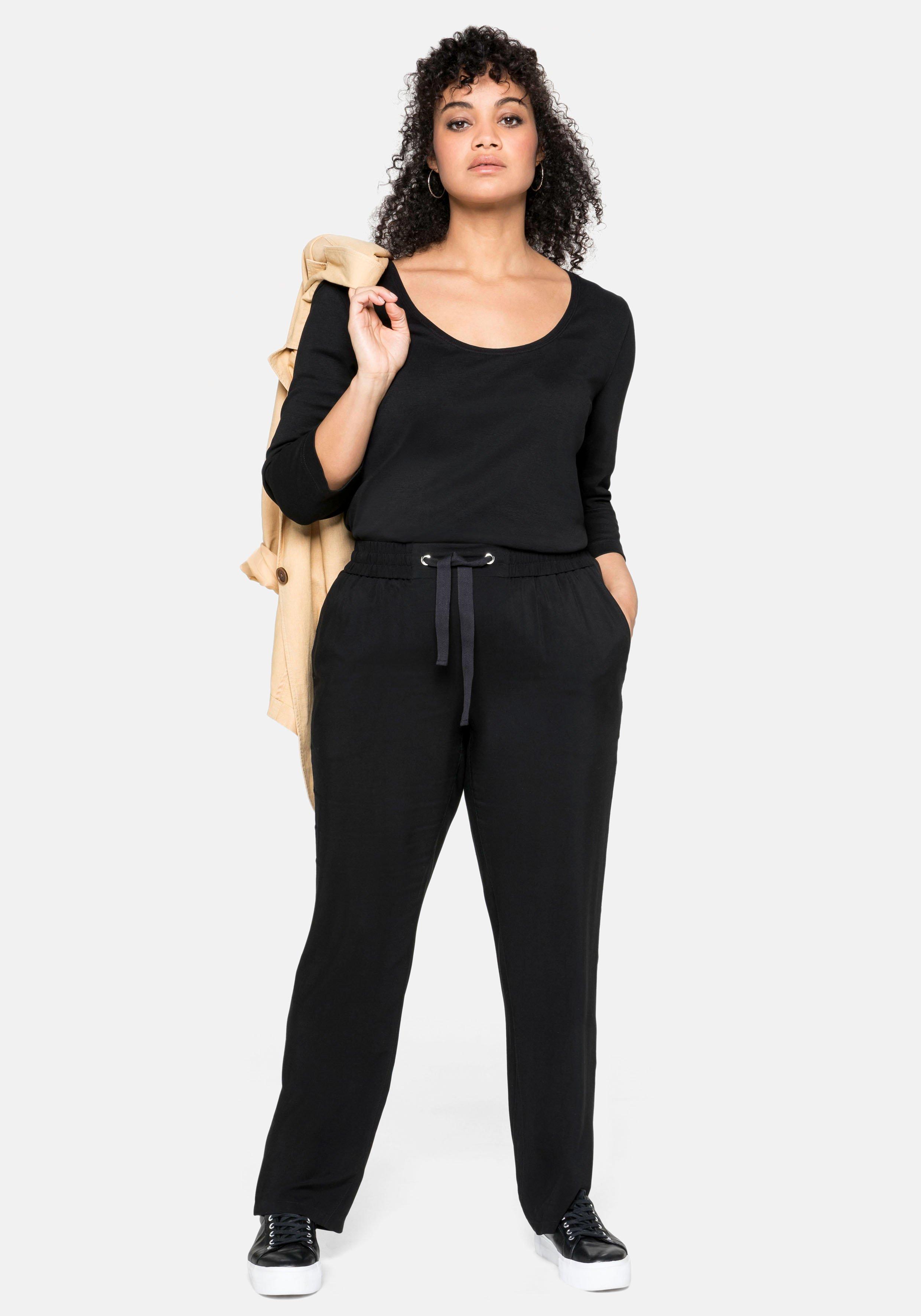 Schmale Joggpants mit Schlupfbund und Eingrifftaschen