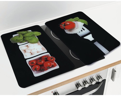 Glazen afdekplaten Wenko Caprese set van 2 52 x 30 cm