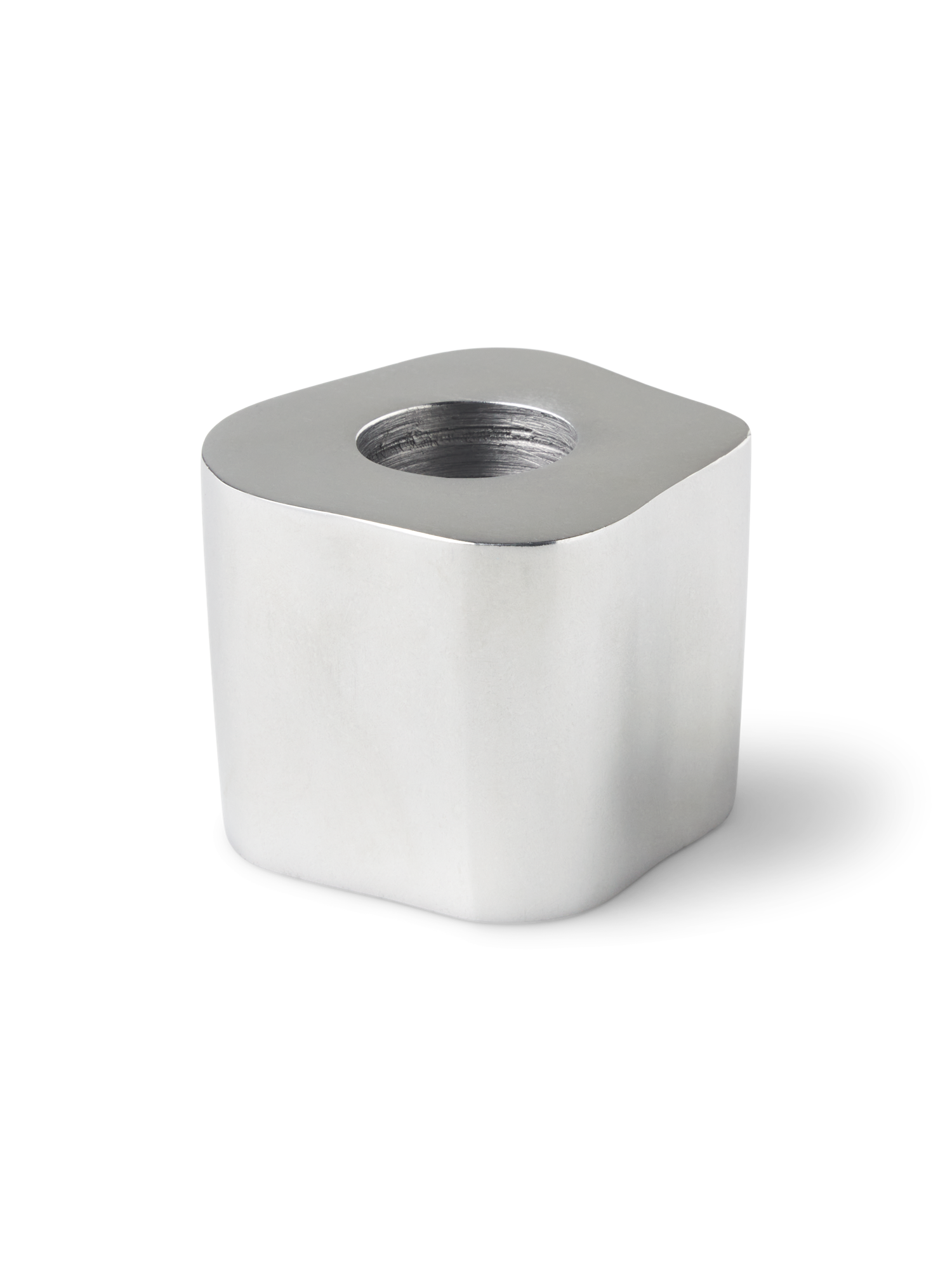 Lysestage | Aluminium. 4,7 x 5,1 x 4 cm.  | Silver